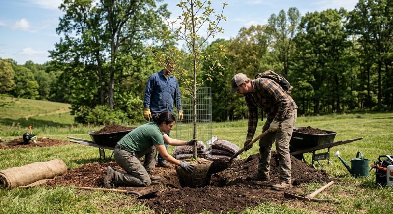 Apple Tree Planting in Ventura County, CA
