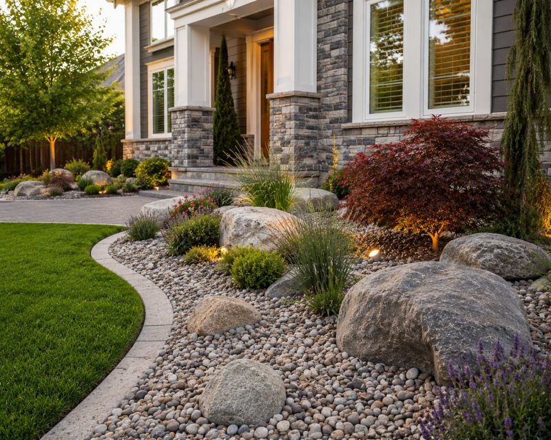 River Rock Landscaping in Ventura County, CA